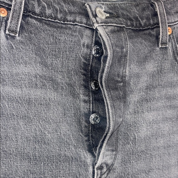 Levi's Ribcage Straight Ankle Jeans Charcoal Size 16W - Picture 4 of 16